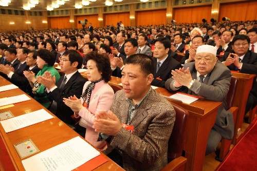 3月18日,第十一届全国人民代表大会第一次会议在北京人民大会堂举行闭幕会。新华社记者 高洁 摄