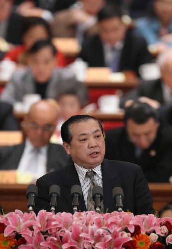 政协委员在政协第二次全体会议上发言