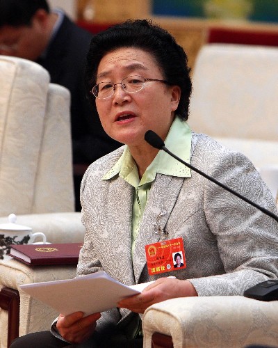 全国人大代表、北京大学人民医院妇产科主任魏丽惠说,实现两岸双向旅游交流是两岸同胞共同的愿望和要求。 新华社记者 鞠鹏 摄