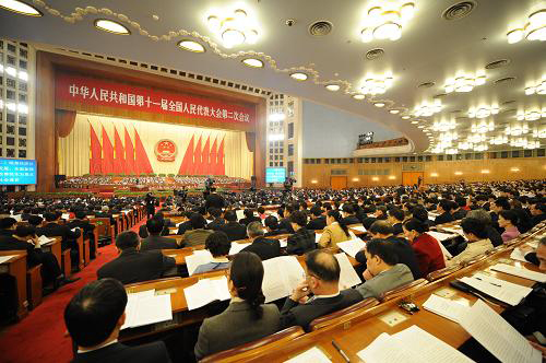 3月5日,第十一届全国人民代表大会第二次会议在北京人民大会堂开幕。新华社记者刘建生摄