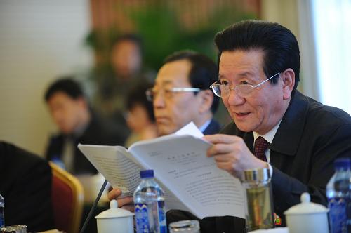 全国政协委员杨多良说,要以办好世博会为契机,推动泛长三角区域联动发展。上海世博会有基础、有条件带动泛长三角区域联动发展,为促进国家发展作出贡献。新华社记者 金良快 摄