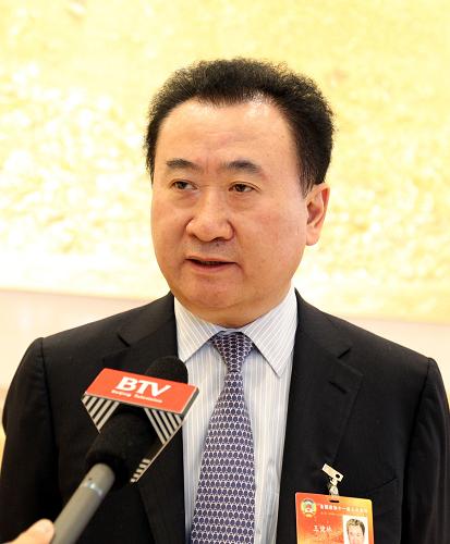 全国政协委员王健林说,举办世博会给中国带来的不仅仅是旅游和经济效益,更多的是让世界了解中国的综合实力,展现出一个负责任大国的综合国力。新华社记者丁林 摄