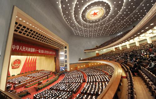 3月11日,十一届全国人大三次会议在北京人民大会堂举行第四次全体会议。新华社记者 杨宗友 摄