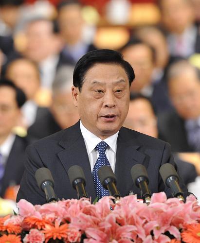 这是张元富委员作《建立和完善失地农民社会保障体系》的发言。新华社记者 王晔 摄