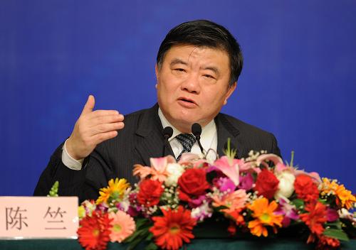 3月9日,陈竺回答记者提问。新华社记者 杨世尧 摄