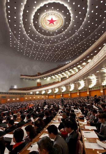 3月11日,十一届全国人大四次会议在北京人民大会堂举行第三次全体会议。新华社记者 兰红光 摄