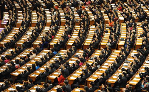 3月5日,第十二届全国人民代表大会第一次会议在北京人民大会堂开幕。新华社记者 杨宗友 摄