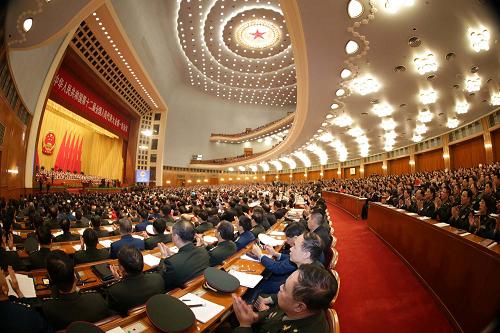 3月5日,第十二届全国人民代表大会第一次会议在北京人民大会堂开幕。新华社记者李刚摄