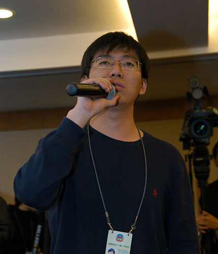 2008年3月10日,在梅地亚新闻中心三层第七会议室,全国政协委员何丕洁