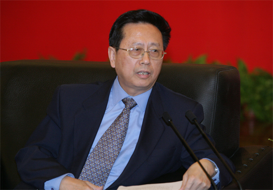 图为陈昌智作重要讲话(记者 李振涛 摄)