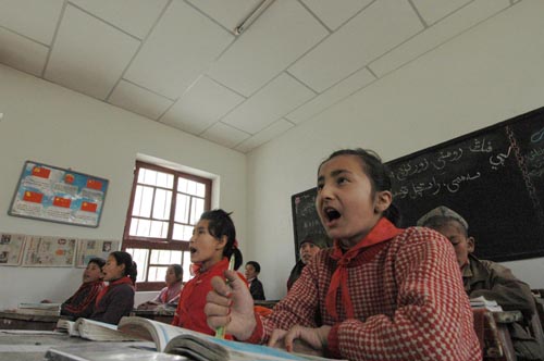     3月20日,在新疆乌什县英阿瓦提乡贡格拉提村小学