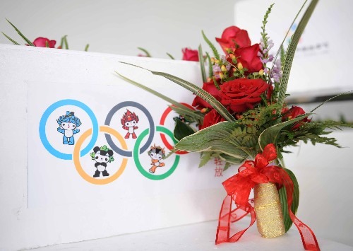 奥运花束包装图片