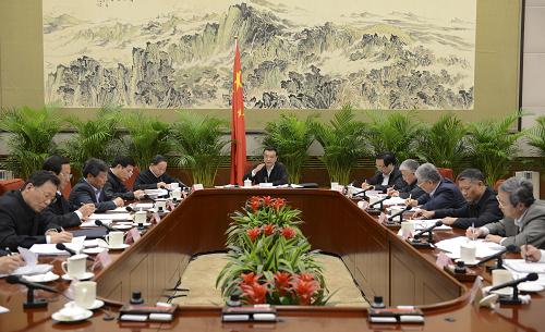 11月21日,中共中央政治局常委、国务院副总理李克强在北京主持召开全国综合配套改革试点工作座谈会并作重要讲话。新华社记者 谢环驰 摄