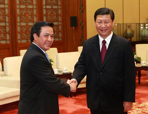 9月30日,中共中央政治局常委、国家副主席习近平在北京人民大会堂会见越南共产党中央委员会委员、中央对外部部长黄平君。 新华社记者庞兴雷摄