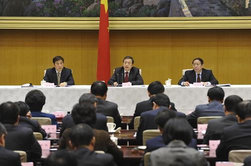 1月29日,全国信访局长电视电话会议在北京召开。国务委员兼国务院秘书长马凯出席会议并讲话。 新华社记者 李学仁 摄