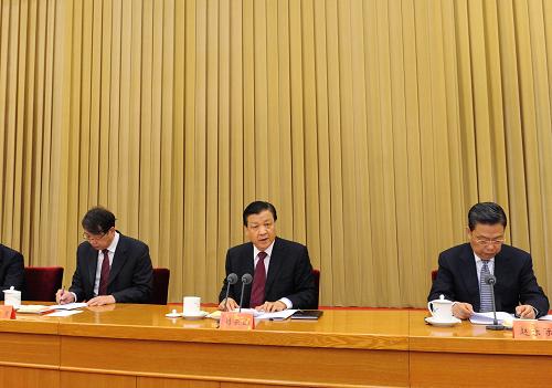 1月21日下午至22日,全国组织部长会议在北京召开。中共中央政治局常委、中央书记处书记刘云山出席会议并讲话。新华社记者 饶爱民 摄