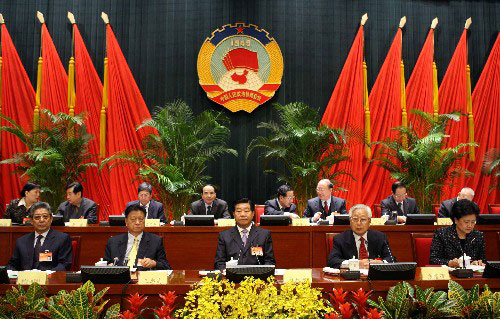 贾庆林出席 会议围绕学习贯彻中共十七大精神作大会发言