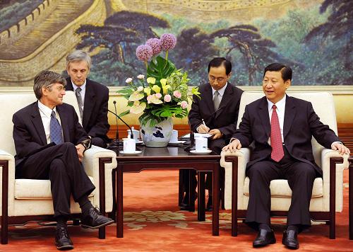 9月29日,国家副主席习近平在北京人民大会堂会见美国常务副国务卿斯坦伯格。 新华社记者 饶爱民 摄