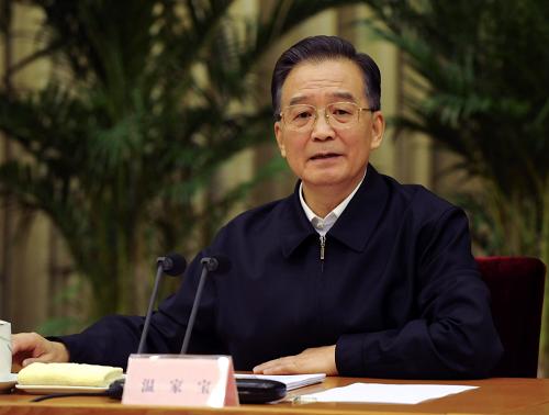 11月10日,国务院在北京召开省区市人民政府和国务院部门主要负责同志会议。国务院总理温家宝发表重要讲话。新华社记者 李学仁 摄
