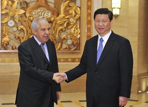 4月30日,中国国家副主席习近平在上海会见前来出席上海世博会开幕式的第64届联大主席图里基。新华社记者 李学仁 摄