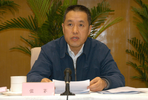 11月18日,全国冬春农田水利基本建设电视电话会议在国务院小礼堂召开。图为发展改革委副主任张茅发言。(中国政府网 袁喆 摄)