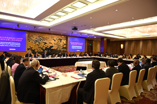 第九届全球健康促进大会科学顾问委员会第二次会议现场