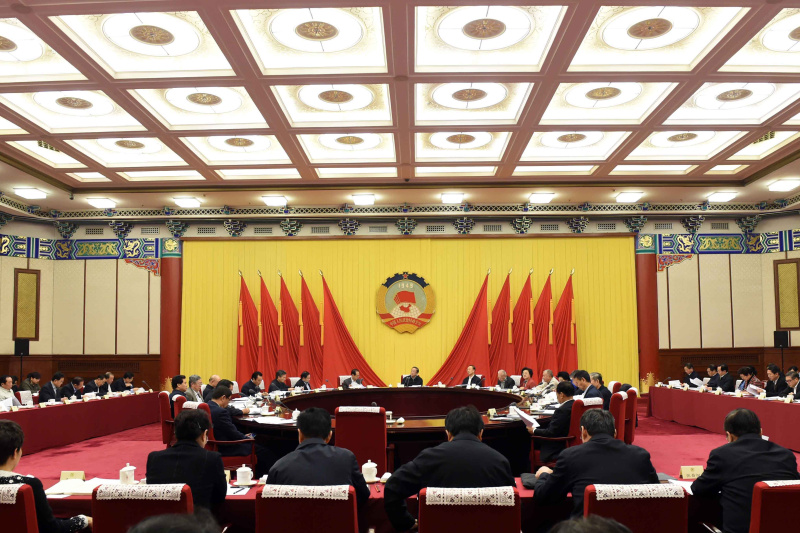 12月22日，全国政协主席俞正声在北京主持召开政协第十二届全国委员会第三十八次主席会议。新华社记者 饶爱民 摄