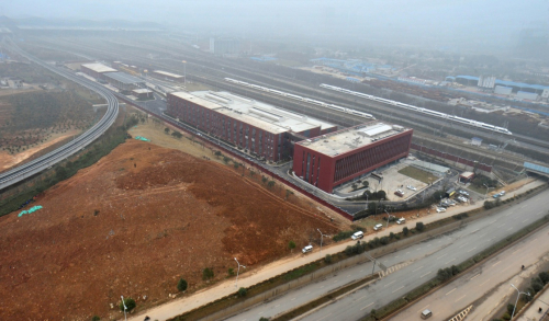 这是长沙磁浮车辆段综合基地全景（1月6日摄）。新华社记者 龙弘涛 摄