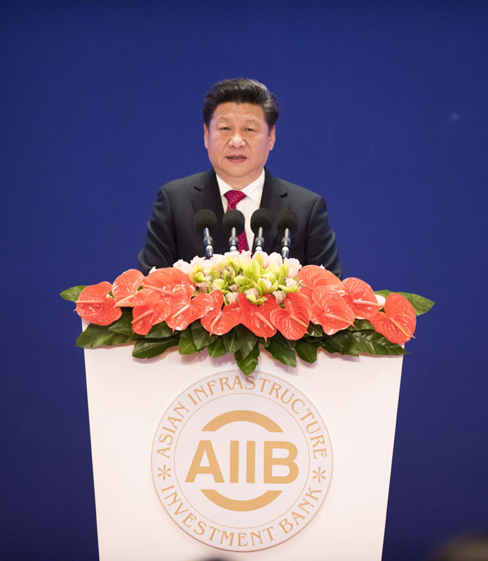 1月16日，亚洲基础设施投资银行开业仪式在北京举行。国家主席习近平出席开业仪式并致辞。