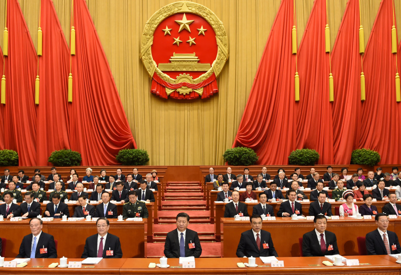 3月5日，第十二届全国人民代表大会第四次会议在北京人民大会堂开幕。党和国家领导人习近平、李克强、俞正声、刘云山、王岐山、张高丽等出席会议。新华社记者 李学仁 摄