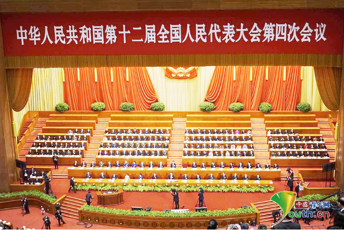 3月5日上午，十二届全国人大四次会议在人民大会堂开幕。