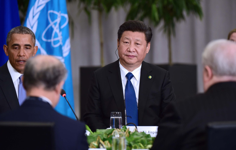 4月1日,国家主席习近平在华盛顿出席伊朗核问题六国机制领导人会议并