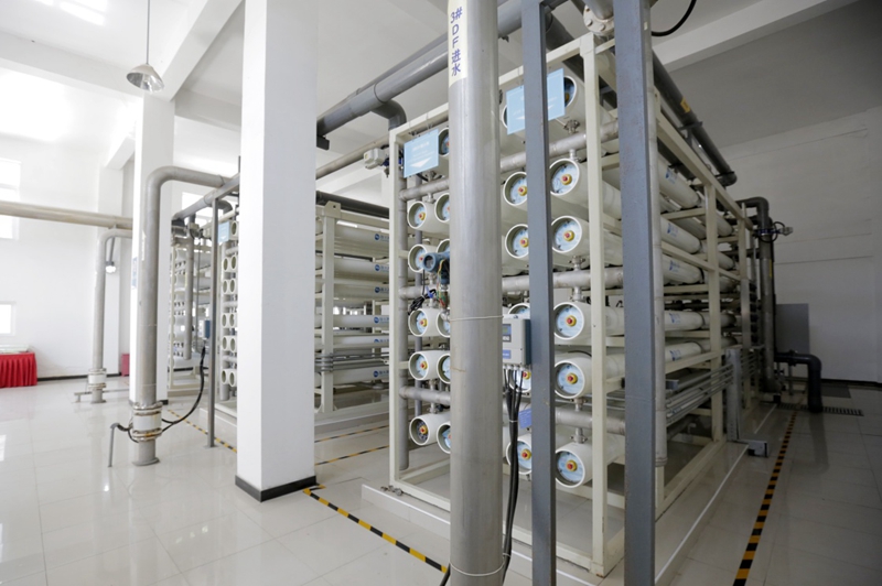 这是碧水源位于北京翠湖新水源厂的超低压选择性纳滤膜设备(4月24日摄