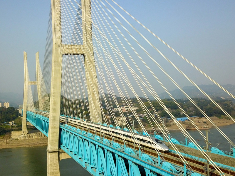 白沙陀长江铁路大桥图片