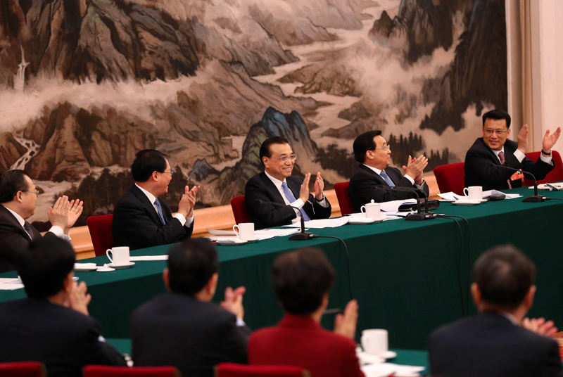 3月7日,中共中央政治局常委,国务院总理李克强参加十三届全国人大一次