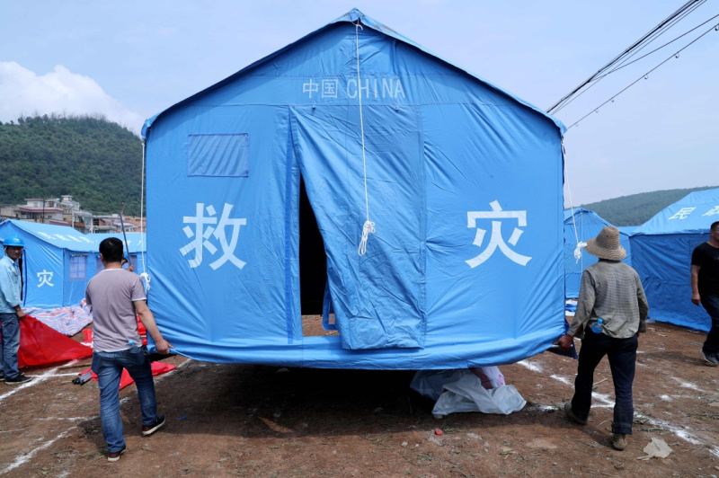抗震救灾帐篷安装步骤图片