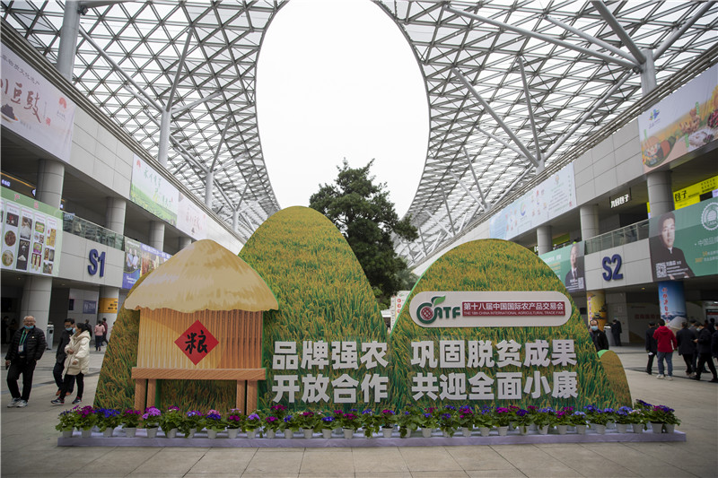 这是11月27日在重庆国际博览中心拍摄的农交会现场.